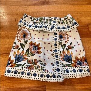 Farm Rio floral pattern mini skirt
